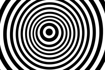 Obraz premium Circular patterns in black and white create a hypnotic design for visual focus and art exploration