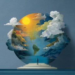 World Meteorological Day editorial artwork global climate perspective