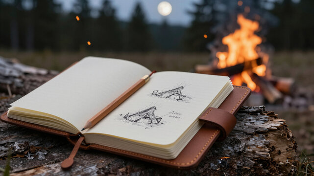 Open Journal By The Campfire