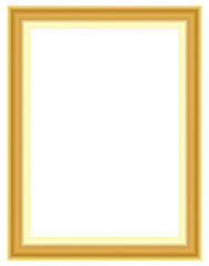 Obraz premium Elegant gold rectangular picture frame border, classic luxury design for photo, artwork, or poster display