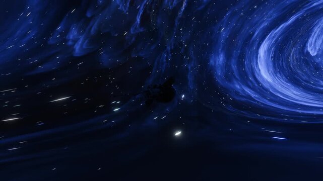 Space Prob Flying Through The Wormhole (Loop)