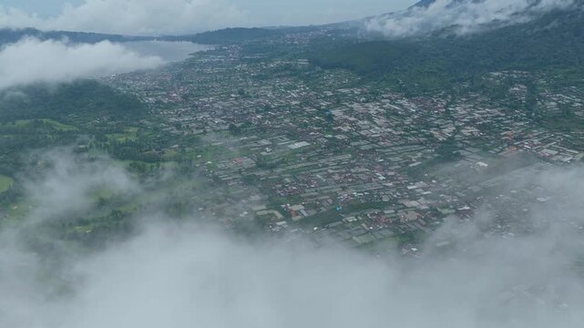 Aerial view of bali landscape from turyapada tower