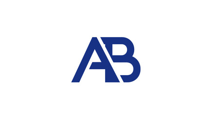 Obraz premium Large Blue Letters AB Logo.
