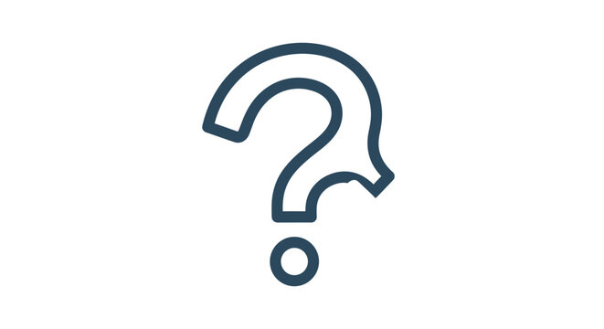 Large Question Mark Icon Symbol.