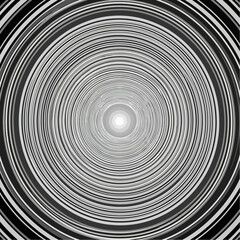 Obraz premium Abstract black and white concentric circles create a mesmerizing optical illusion with a central light