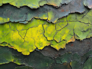 Obraz premium Soft Green Moss Covering the Rugged Texture of Tree Bark