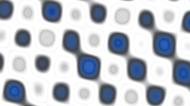 Abstract pattern of interconnected blue, gray, and white rounded shapes creating a dynamic, blurred visual texture.