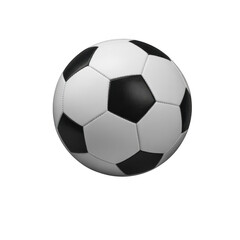 Fototapeta premium Black and White Soccer Ball football isolated on a transparent background