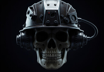 Authority and Control &ndash; Mechanical Helmet Skull Illustration