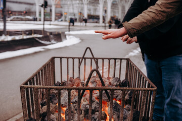 Węgiel palący się w koksowniku © rozentuzjazmowany