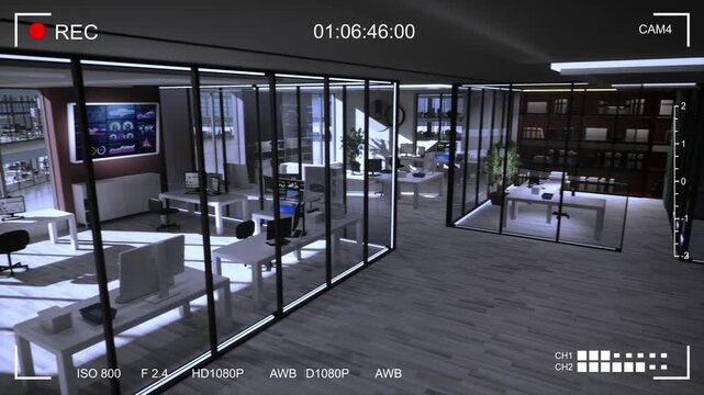 Office CCTV System Video Footage