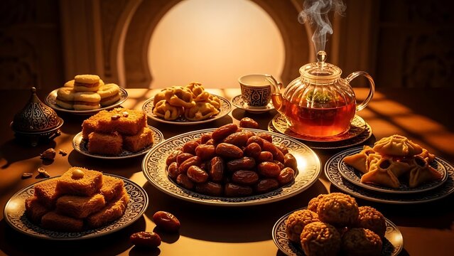 Traditional Middle Eastern Tea Time.