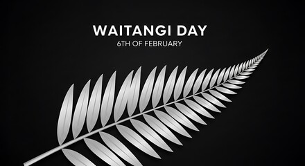 Celebrating waitangi day with the iconic silver fern symbol of new zealand