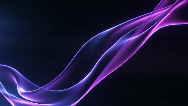 Vibrant Purple Blue Abstract Waves Motion.