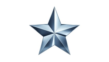 Obraz premium A shiny metallic star symbol on a clean white background