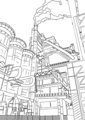 Fototapeta premium sketch of industries