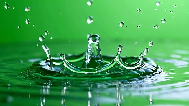 Water splash forming crown shape