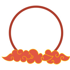 Cloud frame Lunar ornaments