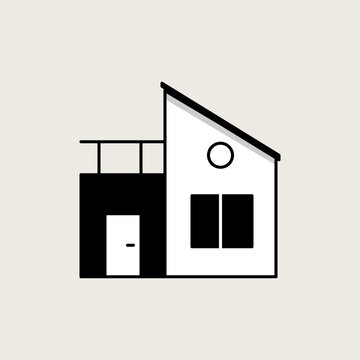 Family house vector icon. Modern villa vector illustration.