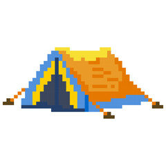 Fototapeta premium Outdoor Camping Tent Adventure Pixel