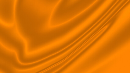 Fototapeta premium vibrant orange luxury fabric background. smooth orange silk fabric with flowing folds. seamless vibrant textile texture background for festive design, fashion branding or elegant packaging