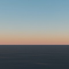 Obraz premium A peaceful, simple visualization of the horizon line separating a gradient sky and a vast empty plane stretching toward infinity ,sky ,minimal ,opportunity