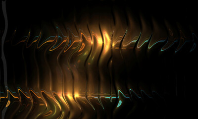 Abstract Wavy Vertical Ribbed Glass Stripes Background with Modern Light Effect