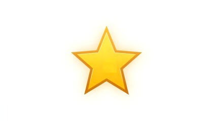 Obraz premium A bright yellow star symbol on a clean white background