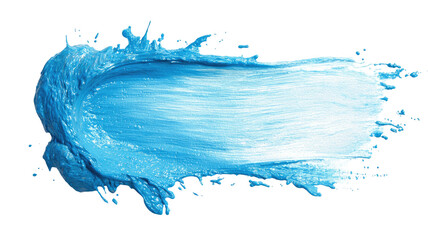 Swirling, textured light blue paint stroke fading to smooth on a dark background