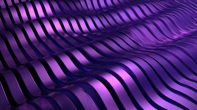 Abstract background of wavy, llic, purple lines creating a dynamic and modern design.