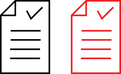 Checklist Documents With Tick Marks Side By Side