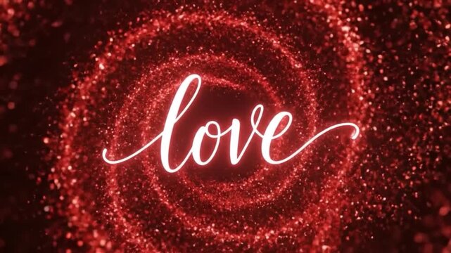 Glowing Love Typography Romantic Energy Motion