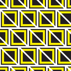 Abstract yellow cross box pattern design.