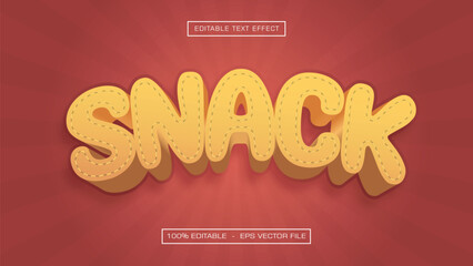 Snack Crunchy Food Style 3D Text Effect