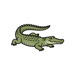 Obraz premium A crocodile illustration vector design 