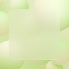 Obraz premium 3D背景素材_グラスモーフィズム_黄緑