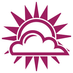 Obraz premium Vibrant Sunrise with Clouds and Rays Shining Brightly in the Sky