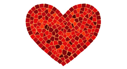 red heart on white background