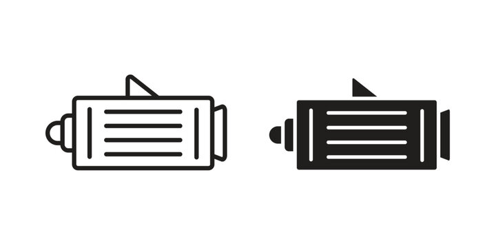 Car alternator icon for mobile concept and web apps, editable stroke