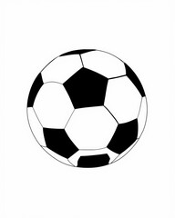 Obraz premium A classic black and white soccer ball with a pentagon and hexagon pattern
