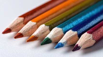 Colorful Pencils Row &ndash; Creative Art and Education Background