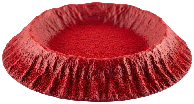 Microscopic view of a red blood cell concave shape