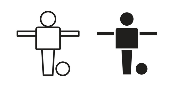 Foosball icon for mobile concept and web apps, editable stroke