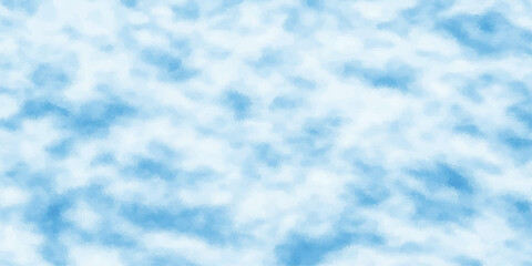 Obraz premium A beautiful clear blue sky features bright white fluffy cumulus clouds floating through a natural summer atmosphere on a light sunny day