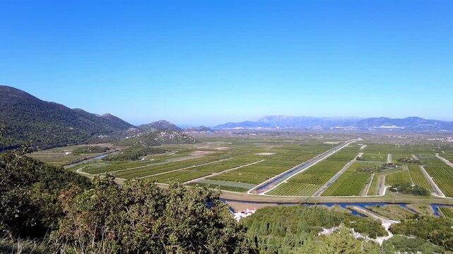 The fertile Neretva Valley in the Dalmatia region of Croatia, Europe