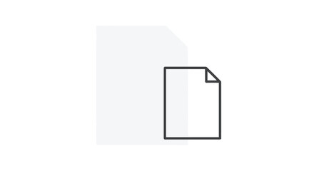 Minimalist Outline Icons of Stacked Documents and Single Paper, Representing Files or Records