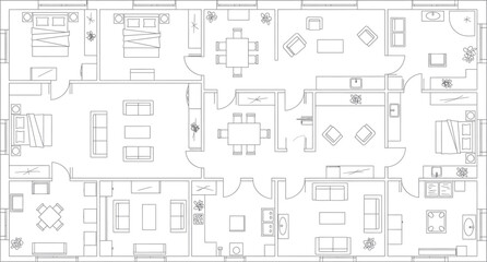 Obraz premium A blurry blueprint or architectural plan image isolated on transparent background