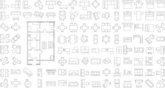 Isolated musical notes and symbols on transparent background