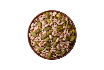 Shelled sunflower, sesame, pumpkin, and flaxseed kernels as ingredients for healthy food