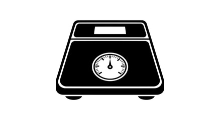 Scale icon for weight measurement isolated on white background